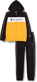 Champion Sweatsuits Piping Block Hooded Unisex para Niños