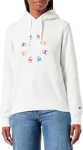 Sudadera Champion Graphic W Light Powerblend - Estilo y Comodidad en Off White