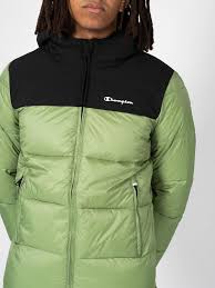 Chaqueta Acolchada Champion Verde Para Hombre - Estilo y Comodidad