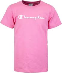 Camiseta Rosa Champion para Niños - Estilo y Comodidad