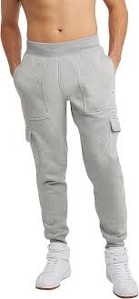 Pantalón Deportivo Inverso Logotipo Champion para Hombre en Gris