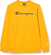 Sudadera Champion Legacy Classic Crewneck para Jóvenes - Estilo y Comodidad en Amarillo