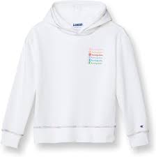 Sudadera Champion Blanca con Escritura Repetida - Estilo y Comodidad