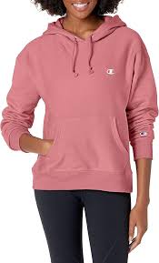 Champion Sudadera Rosa con Capucha Invertido Izquierdo