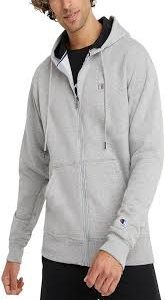 Sudadera Champion Powerblend Cremallera Completa para Hombre en Color Gris