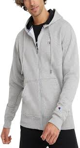 Sudadera Champion Powerblend Cremallera Completa para Hombre en Color Gris