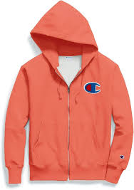 Sudadera Champion LIFE Reverse Full Zip en color Papaya